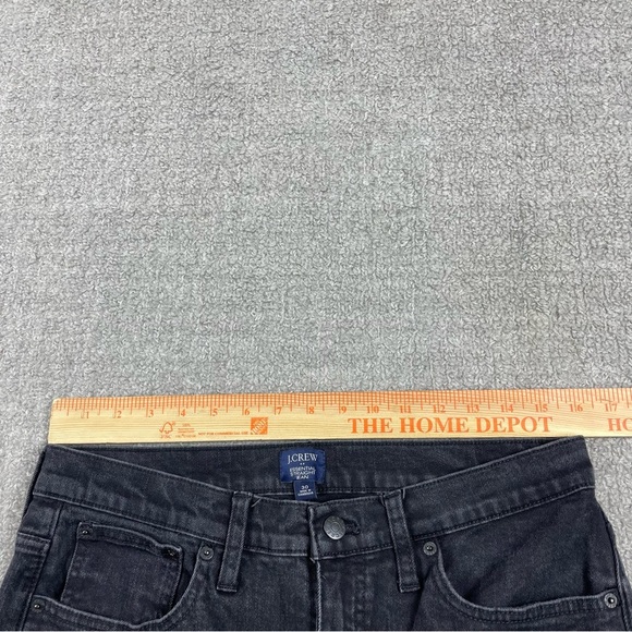 J Crew Essential Straight Distressed Black Jeans - Picture 9 of 12